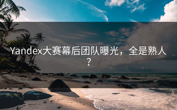 Yandex大赛幕后团队曝光，全是熟人？