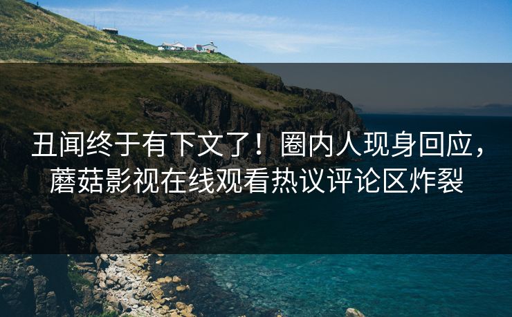 丑闻终于有下文了！圈内人现身回应，蘑菇影视在线观看热议评论区炸裂